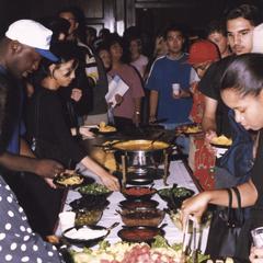 Reception and food line at 1999 MCOR