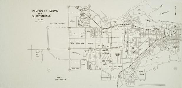 Plan, University farms, 1953
