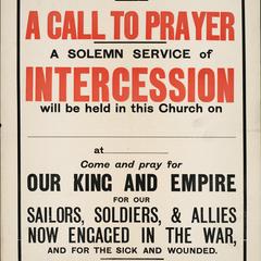 The war : A call to prayer