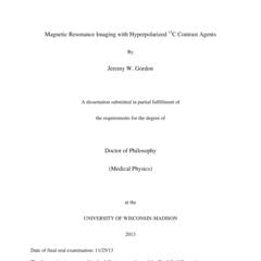 Magnetic Resonance Imaging with Hyperpolarized 13C Contrast Agents