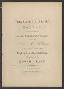 The slave-girl's love