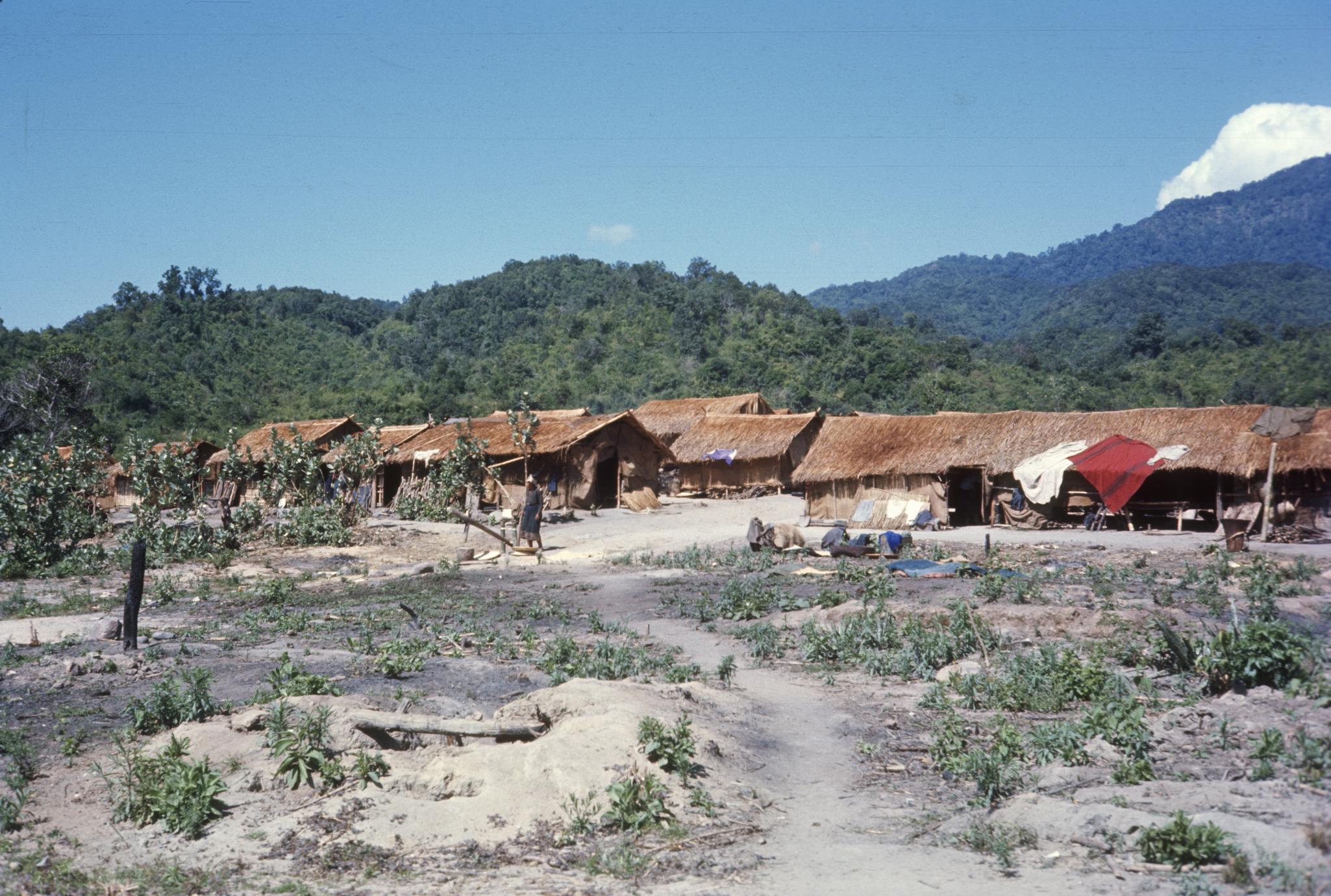 Refugee huts