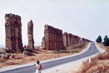 Roman Aqueduct Ruins Between Tunis and Kairouan