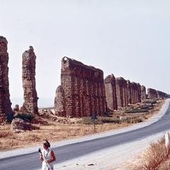 Roman Aqueduct Ruins Between Tunis and Kairouan