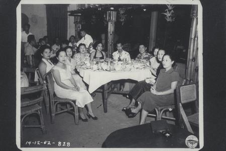 Cadets and female guests at a reunion party