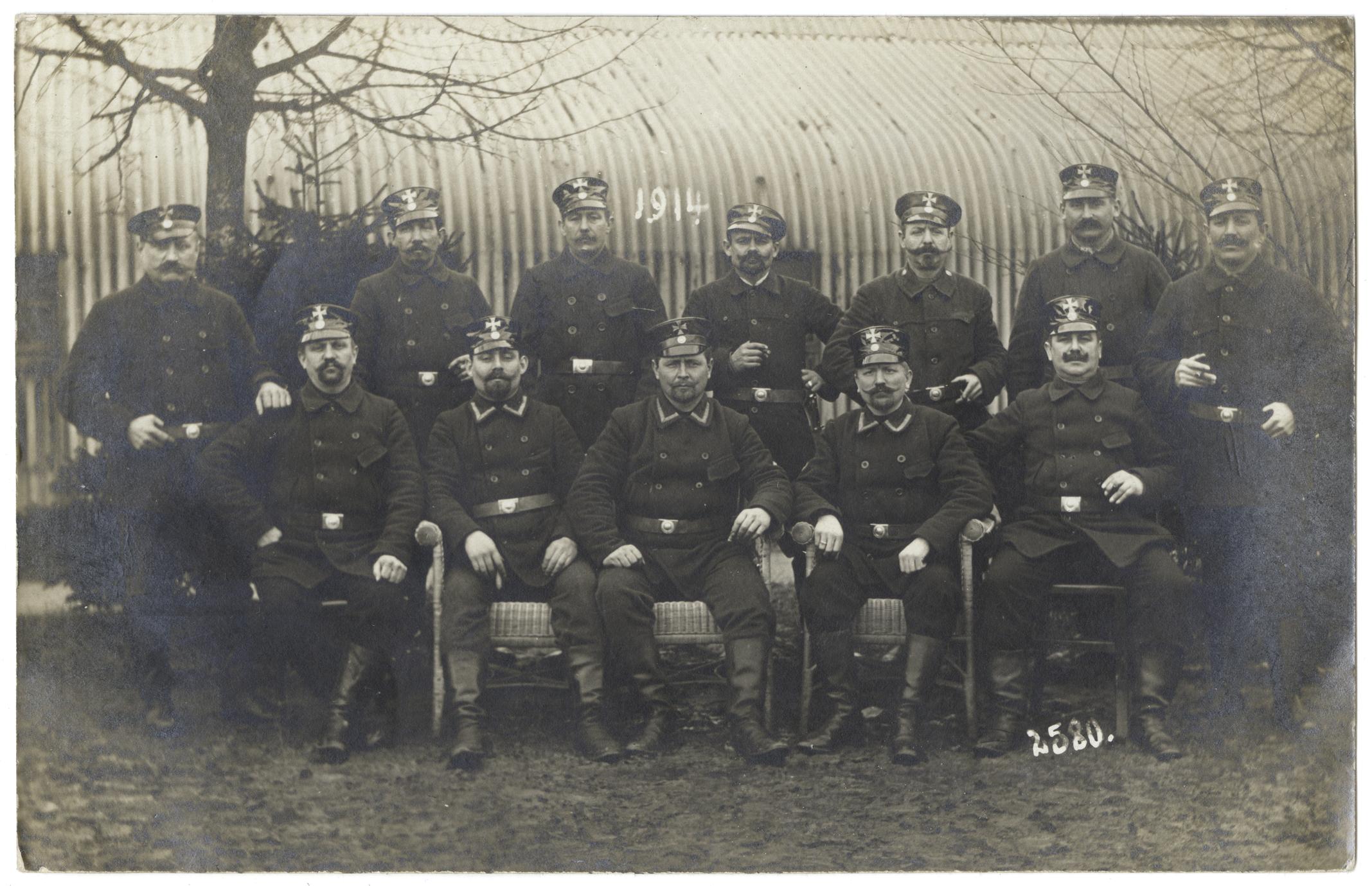 [1914 group portrait of officers]