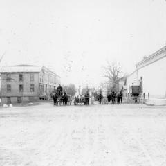 Photograph of Main & Front Street facing South. Rochester, Wisconsin