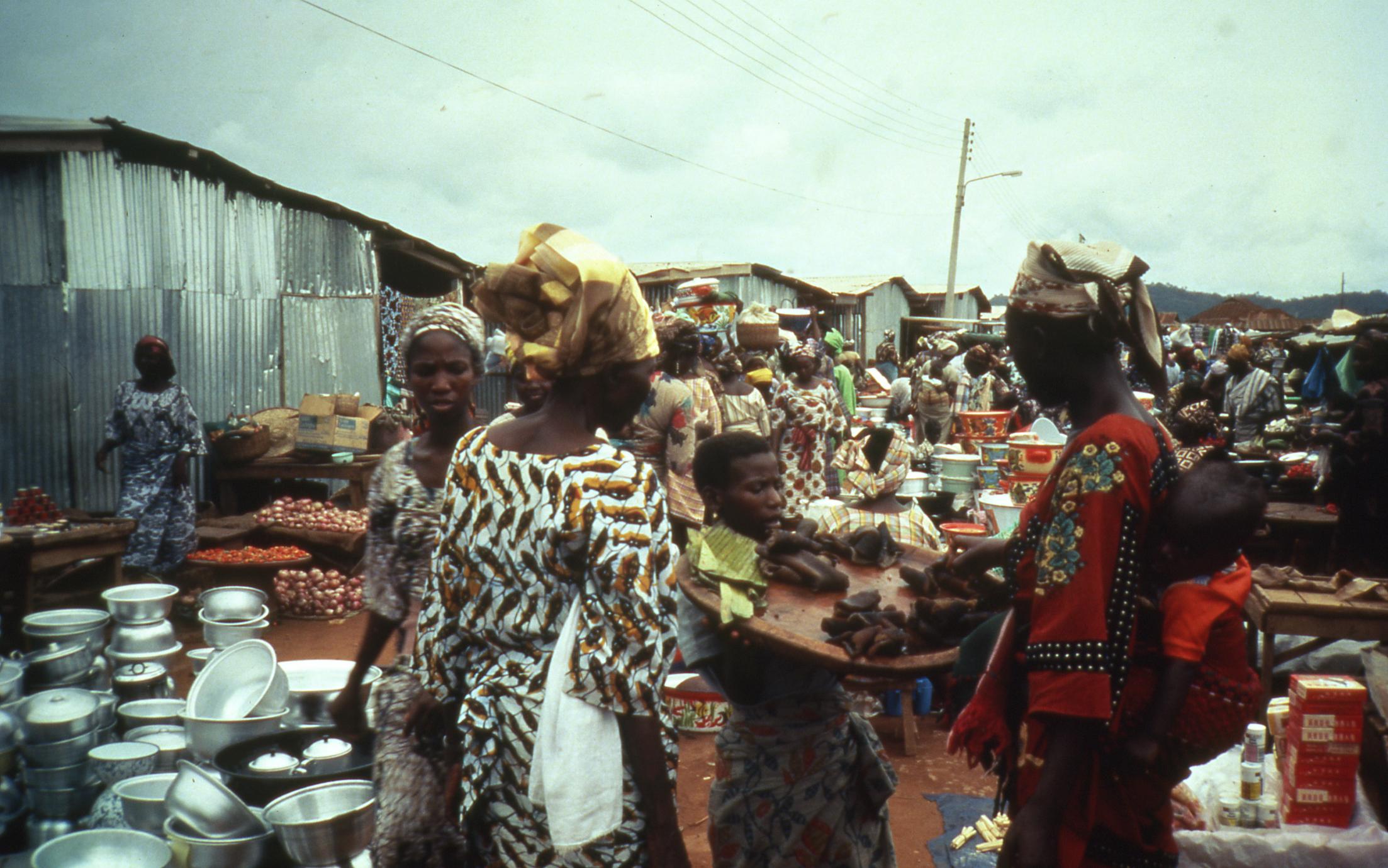 Shops within the Ilesa market