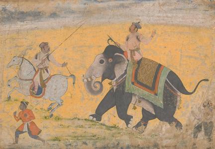 A Prince Restraining an Elephant