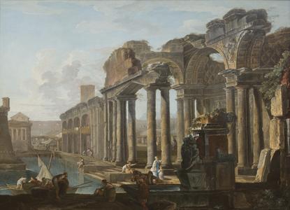 Capriccio of Classical Ruins with Boats