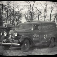Red Cross first aid truck