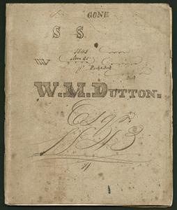 W. M. Dutton Esq. 1843 partbook