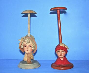 Hat stands showing women