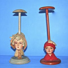 Hat stands showing women