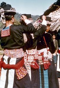 White Hmong women at Hmong New Year in Houa Khong Province