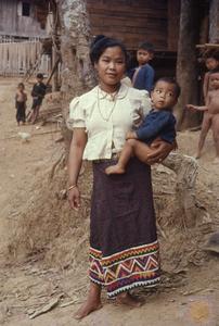 Lao woman and child
