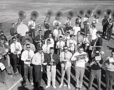 UW band practices for 1963 Rose Bowl