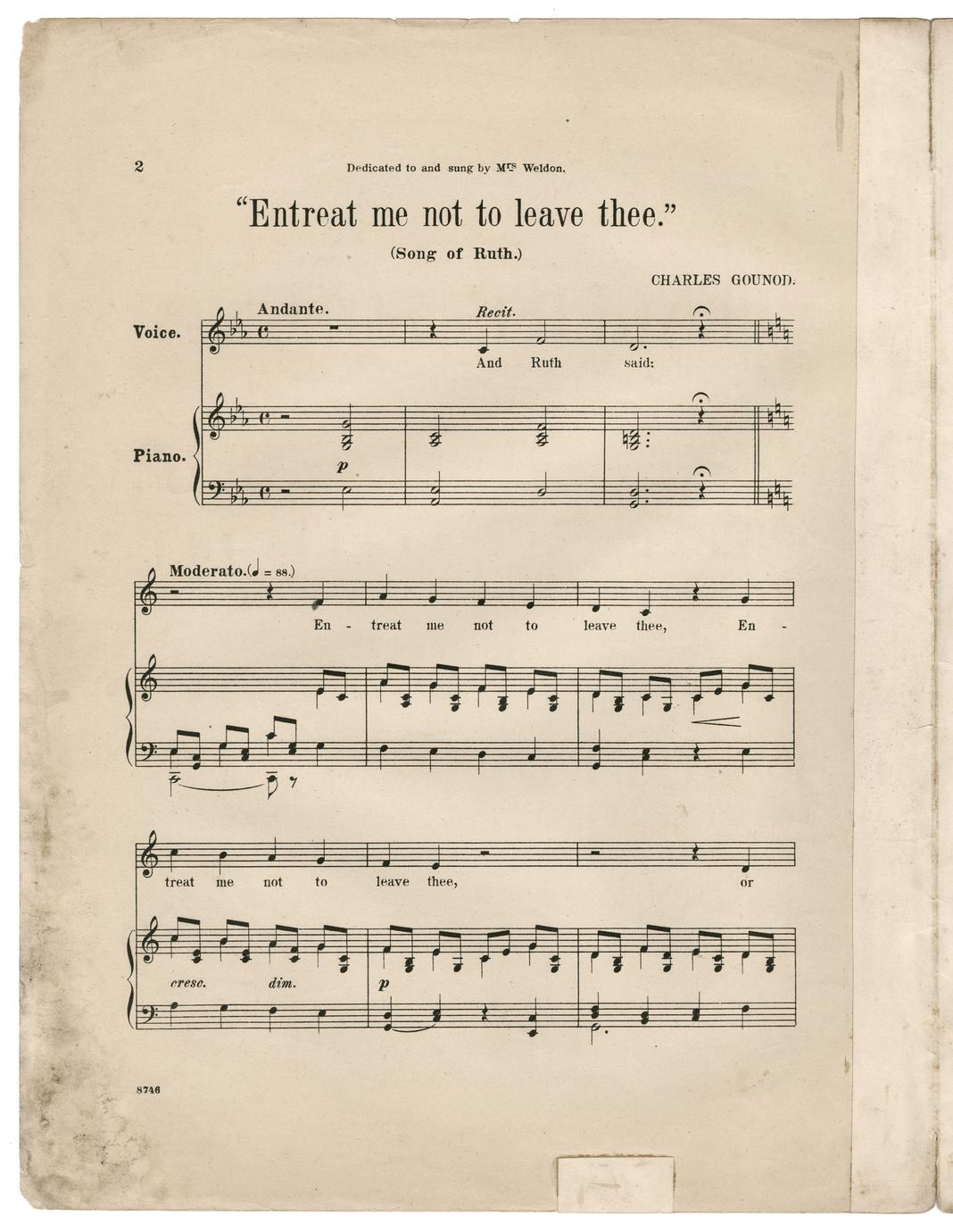 Entreat me not to leave thee - Full view - UWDC - UW-Madison Libraries