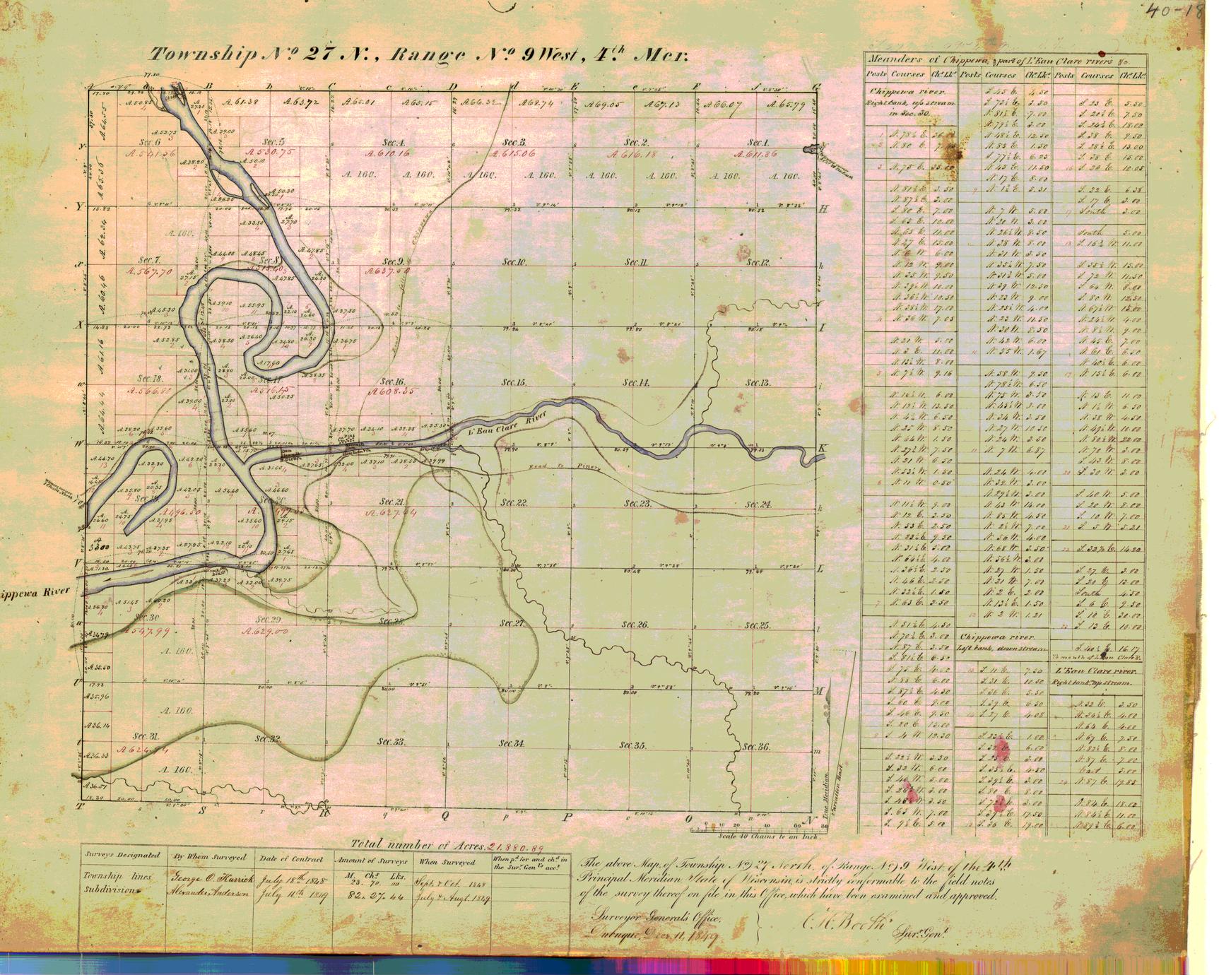 [Public Land Survey System map: Wisconsin Township 27 North, Range 09 West]
