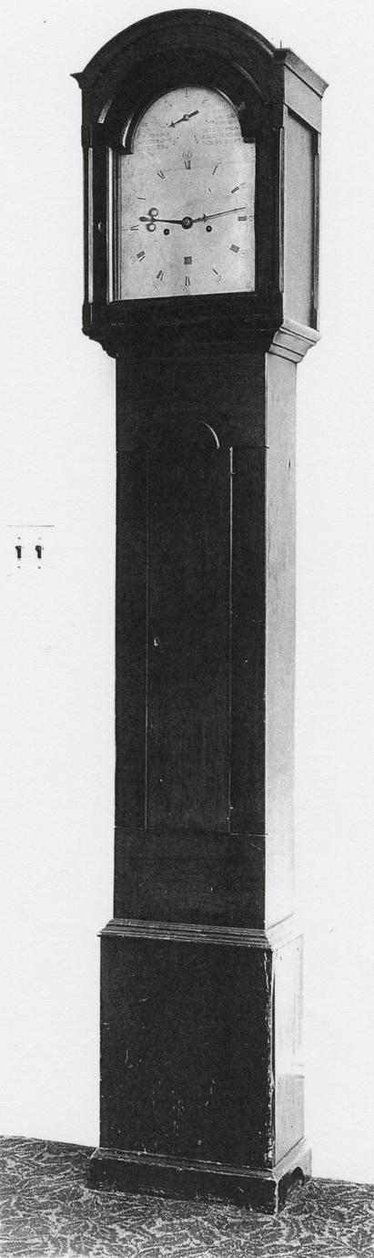 Black and white photograph of an eight-day, strike, repeater clock.