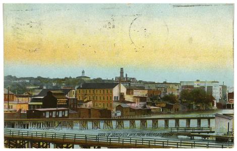 View of Janesville from Railroad Bridge