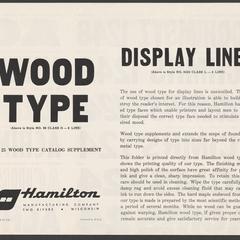 No. 25 Wood type catalog supplement - Display lines