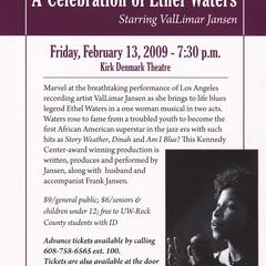 Stormy Weather : A Celebration of Ethel Waters, Janesville, 2009