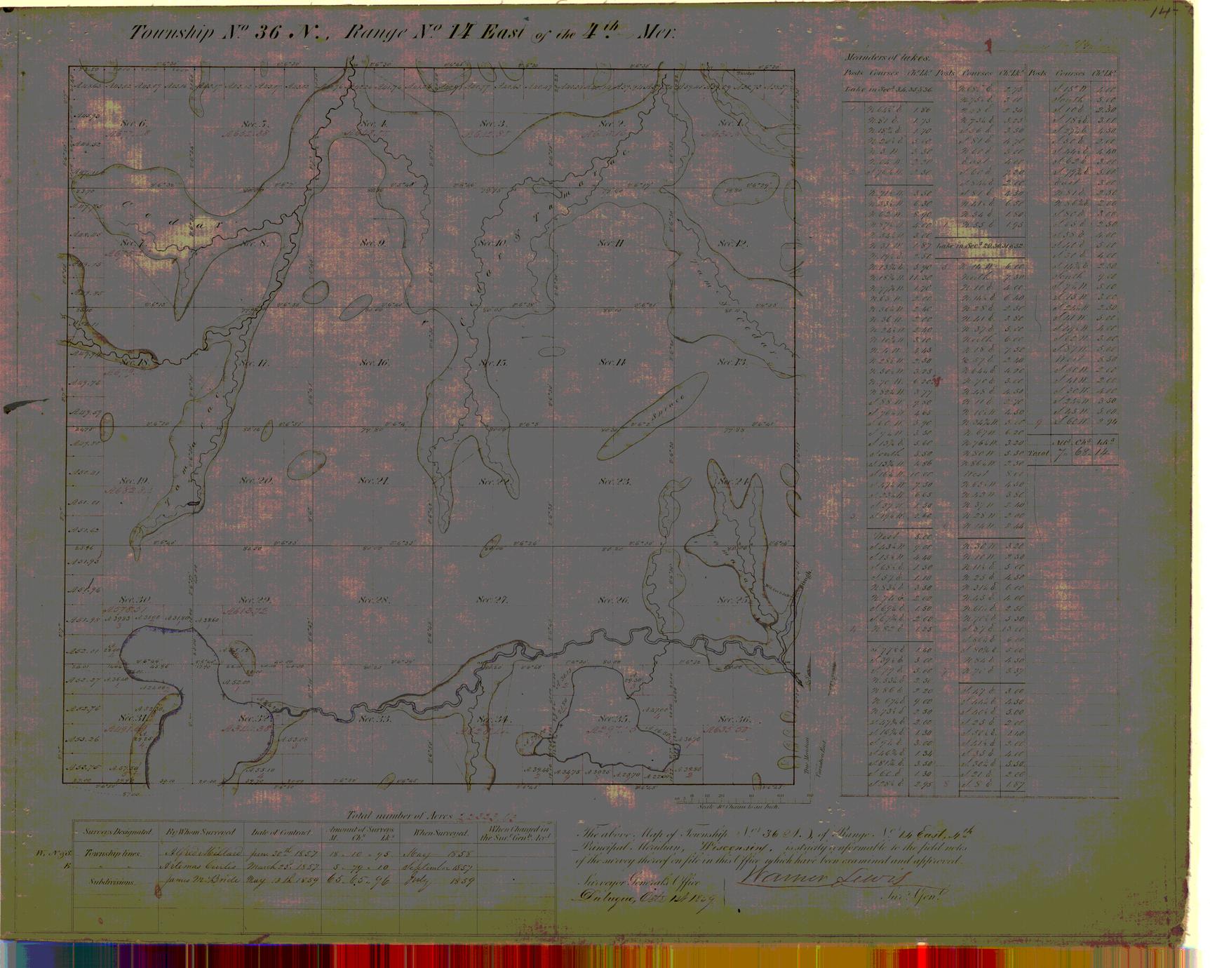 [Public Land Survey System map: Wisconsin Township 36 North, Range 14 East]