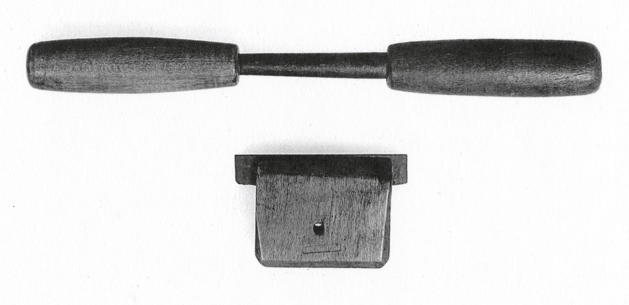 Example of a scraper and a burnisher.