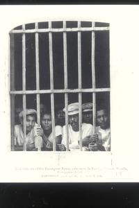 Insurgent army officers in prison, Manila, 1901
