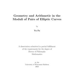 Geometry and Arithmetic in the Moduli of Pairs of Elliptic Curves