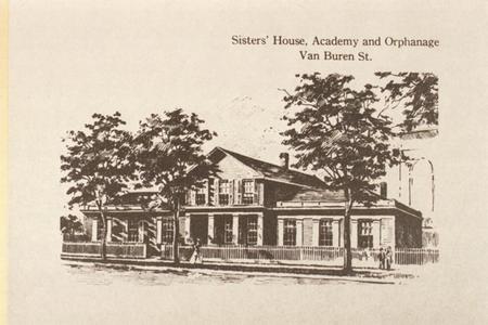 Sisters' House, Academy and Orphanage, Van Buren St., Milwaukee, Wisconsin