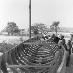 Children in Boat Under Construction
