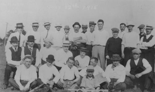 Merchants and Professionals Baseball line up from 1915