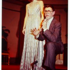 Model on stage with Charles Kleibacker