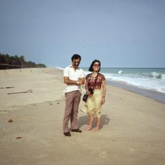 Salim and Chika on the beach