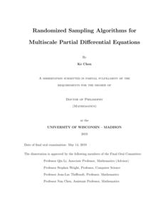 Random sampling algorithms for multiscale partial differential equations