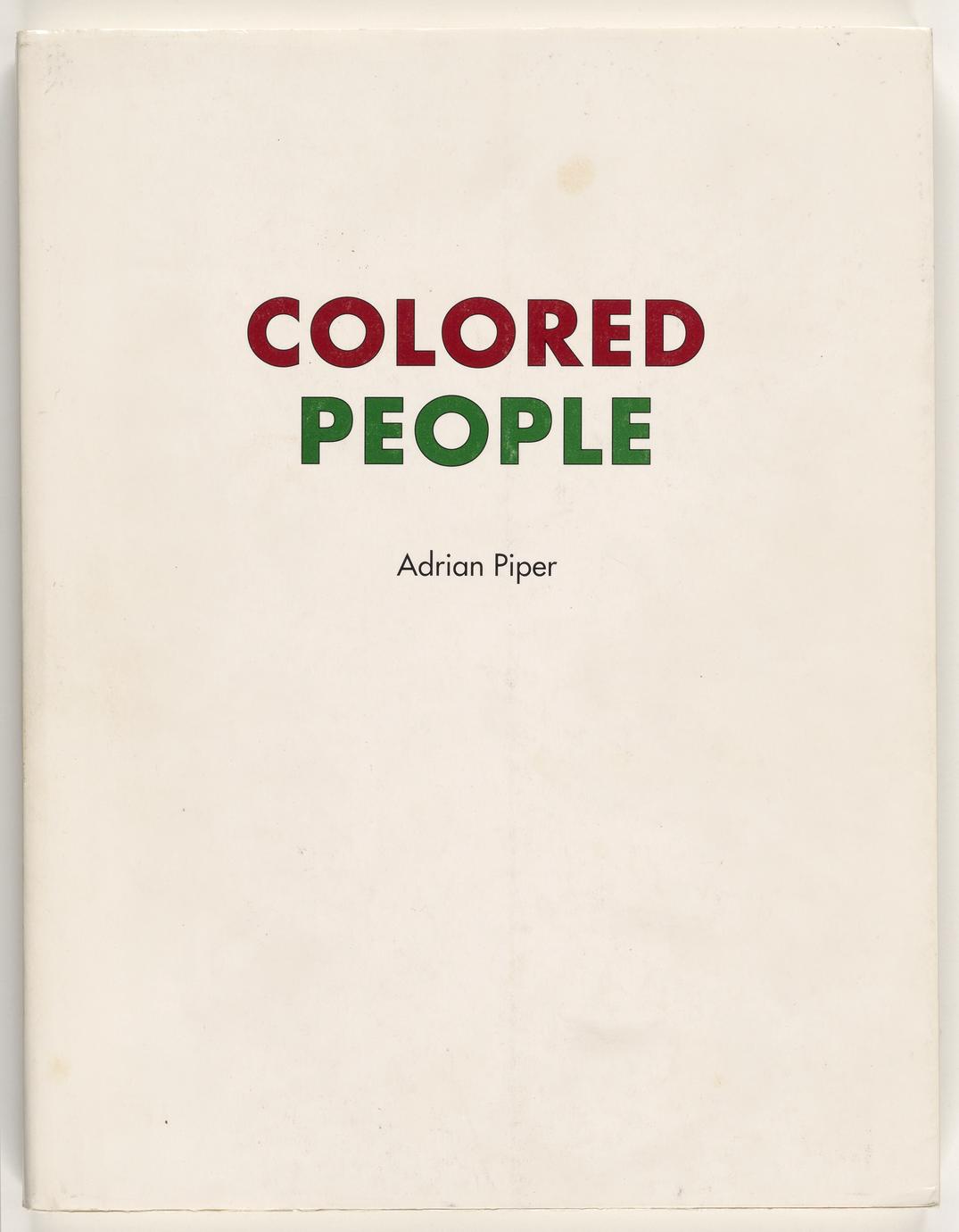 Colored people : a collaborative book project (1 of 5)
