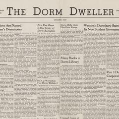 Front page of 'The Dorm Dweller'