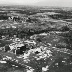 Aerial view of northeast side of campus