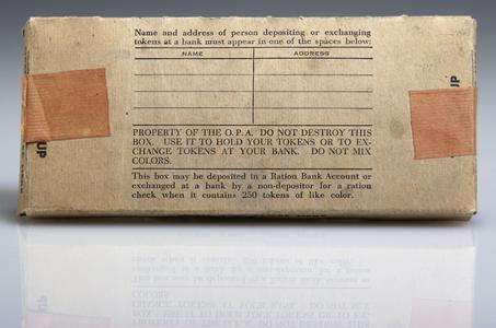 Ration tokens in bank box