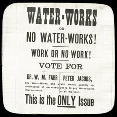 "Water Works or No Water Works" hand bill