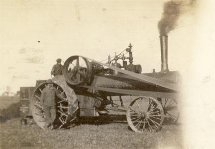 Steam Threshing on the Gulick Farm. Dover, Wisconsin