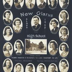 1945 New Glarus High School graduating class