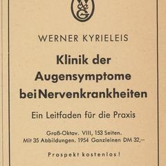 Werner Kyrieleis advertisement