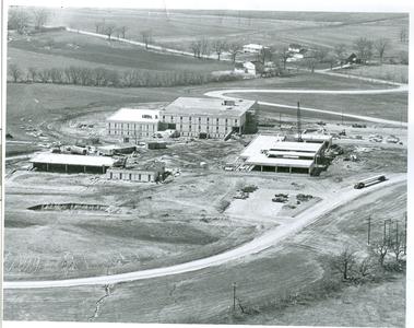 Campus construction aerial view