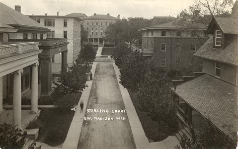 Postcard with view of Sterling Court