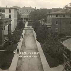 Postcard with view of Sterling Court