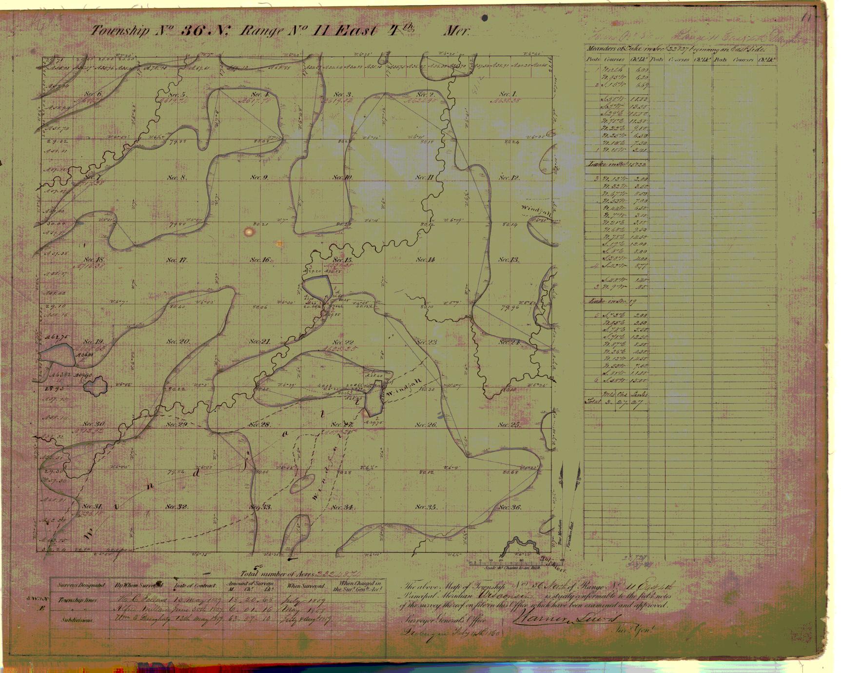 [Public Land Survey System map: Wisconsin Township 36 North, Range 11 East]