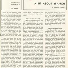 A bit about Branch : some facts concerning the early history of Branch : an interview with Joseph Carbon, Jr.
